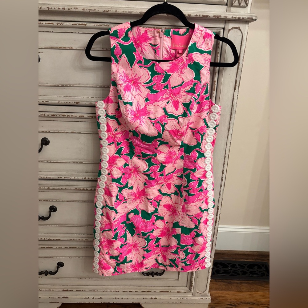 Lilly Pulitzer Pink and Green Floral Dress